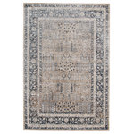 Amer Rugs - Ashford 4 Camel/Gray Vintage Area Rug, 5'3" X 7'7" - Elevate the look of your living space with this opulent, rich chenille area rug. Featuring a high-low pile height in neutral colors and transitional patterns, this rug will blend perfectly with a variety of home décor. Power-loomed in Turkey of super soft polyester chenille and durable polypropylene, you will be able to enjoy this rug for years to come.