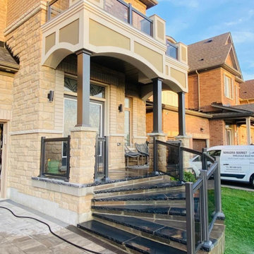 Aluminum Glass Railings with Tinted Glass