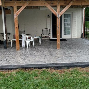J-Stamped concrete patio