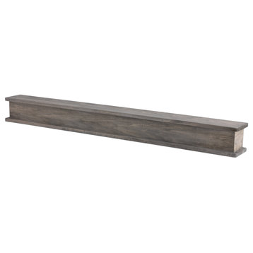 Dogberry Collections Cottage Mantel, Ash Gray, 72
