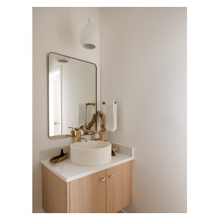 Lakeside Glow - Beach Style - Powder Room - Seattle - by Story LLC