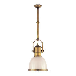 Visual Comfort Chart House 1 Light Country Industrial Pendant in Antique Burnish - Products