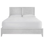 Universal Furniture - Universal Furniture Modern Farmhouse Ames Bed, King - Showcasing refined elegance in a casual silhouette, the Ames Bed offers a contemporary farmhouse aesthetic with a cool white finish and plank-style panel detailing on the headboard.