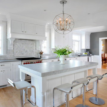 Soothing White and Gray Kitchen Remodel