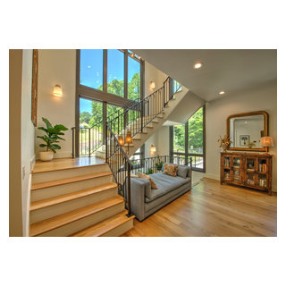 Modern French Country Custom Home - Transitional - Staircase - Raleigh ...
