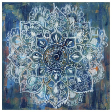 "Mandala in Blue II" Digital Paper Print by Danhui Nai, 32"x32"