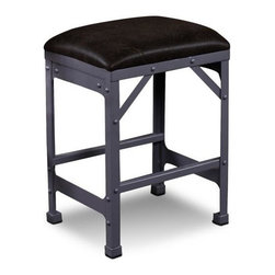 Sunset Trading - Sunset Trading Baxter Stool, Gray and Black - Bar Stools And Counter Stools