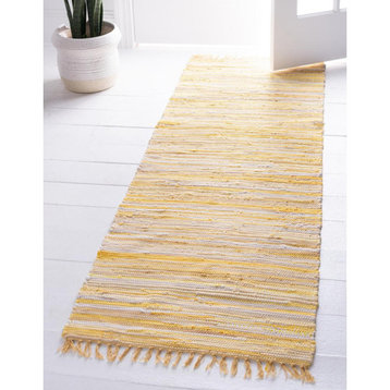 Unique Loom Striped Chindi Cotton Rug, 2'7x9'10