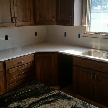 Silver Supreme Granite Island & London Grey Quartz