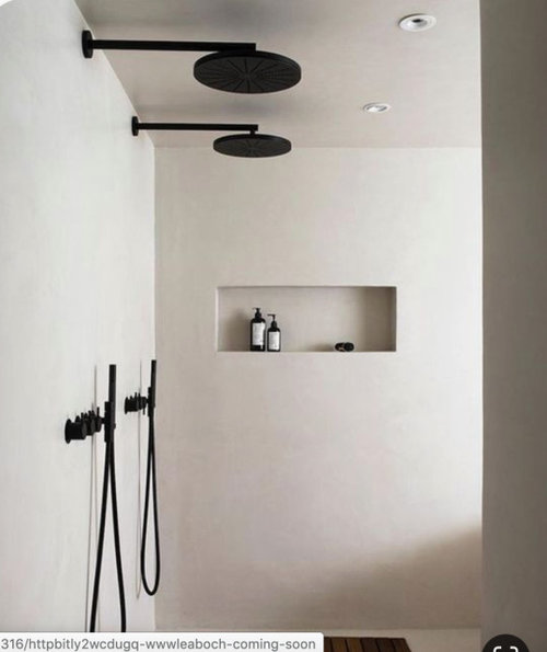 Clay/plaster shower walls?