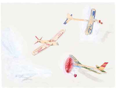 Contemporary Artwork "Balsa Planes #4" Print by Paul Madonna