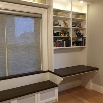 Home Office, Bookshelves and Window Seat