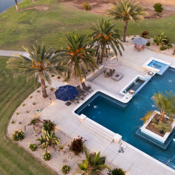 Custom Pool, Spa and Patio Area