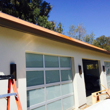 Copper rain gutters - Malibu