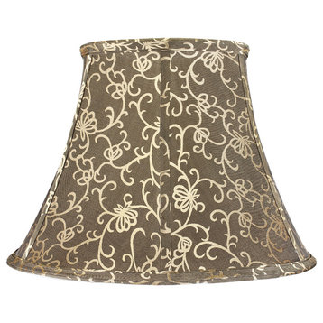 30045 Bell Shape Spider Lamp Shade, Light Gold, 13" wide, 7"x13"x9 1/2"
