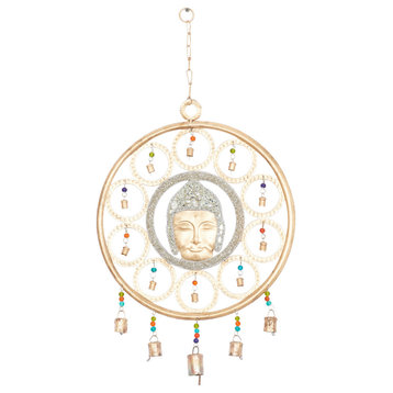 Eclectic Gold Metal Windchime 62987