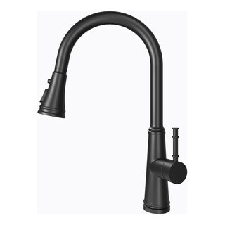 Single Handle Deck Mounted High Arc Pull Out Stainless Steel Kitchen ...