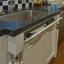 kitchen layout and cabinet usage
