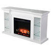 Harwich Touch Screen Electric Fireplace With Bookcase
