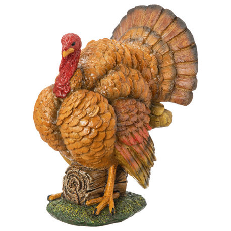9.5"H Thanksgiving Resin Turkey Table Decor