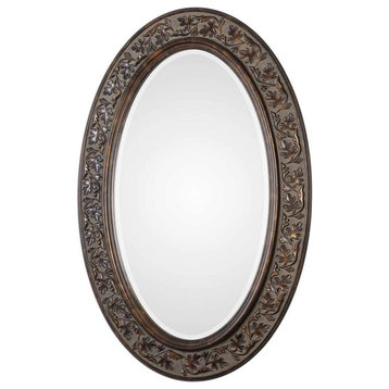 Moss + Fig Floro Aged Bronze Oval Mirror