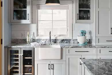 Farmhouse home bar photo