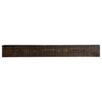 Solid Beam Fireplace Mantel Shelf, Dark Chocolate, 48"