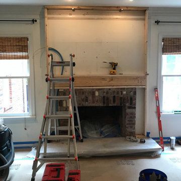 Interior Stone Fireplace Construction