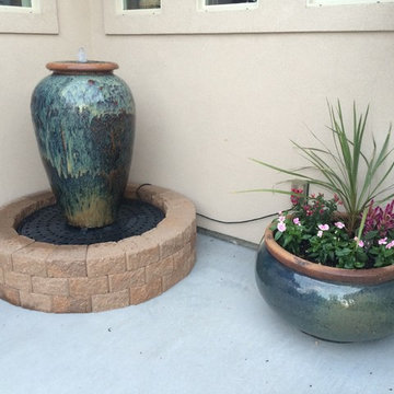 A Fountain and a Planter