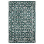 Justina Blakeney x Loloi - Justina BlakeneyxLoloi Yeshaia YES-08 Transitional Area Rug, Teal, 7'-9" x 9'-9" - Created in collaboration with Justina Blakeney, the Yeshaia Collection is power-loomed in India. Muted in tone but sparing no detail, Yeshaia features strong, architectural designs that bring interest to each piece and in turn, each space.