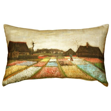 Pillow Decor - Van Gogh Flower Beds in Holland Throw Pillow