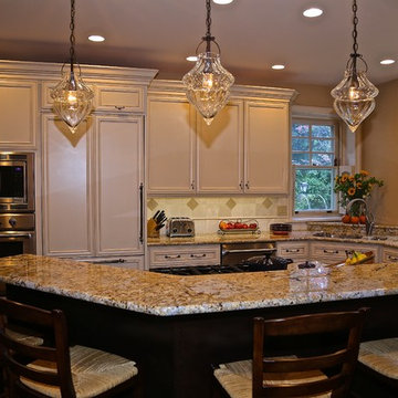 Classic Philadelphia Kitchen Remodel | Elegant Cream Cabinetry & Granite Counter