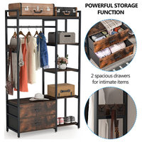Tribesigns Freestanding Garment Rack With Shelves, Heavy Duty Clothing ...