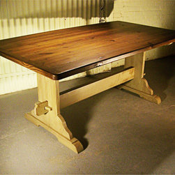 72"L Barn Wood Concord Trestle Table - Dining Tables