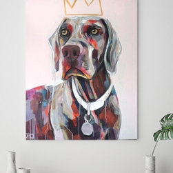 Tilda the Weimaraner by Jac Clark - Paintings