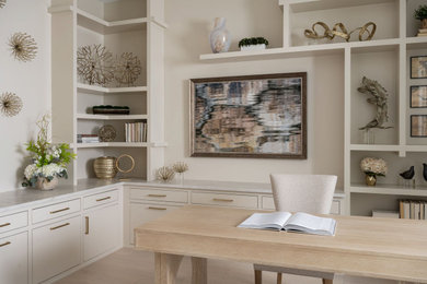 Inspiration for a transitional home office remodel in Indianapolis