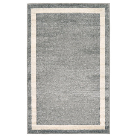 Unique Loom Gray Del Mar Maria 3' 3 x 5' 3 Area Rug