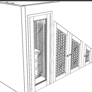 Small Wine Storage - Mini Cellar and Cabinet Under the Stairs