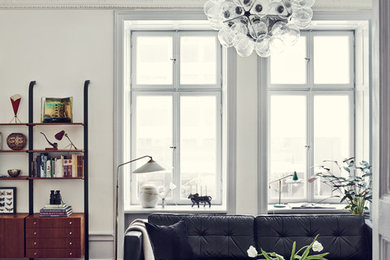 Photo of a transitional living room in Stockholm.