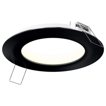 5" Round CCT LED Recessed Panel Light, Black