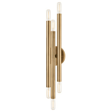 Orland 6-Light Wall Sconce in Patina Brass