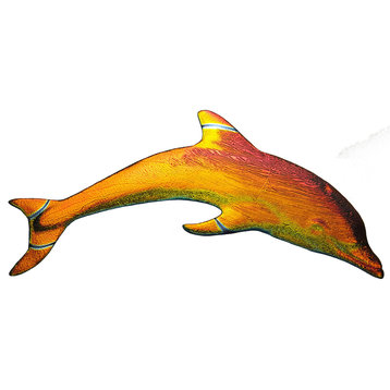 Metallic Mini Dolphin Fusion Series Ceramic Swimming Pool Mosaic 6", Rainbow