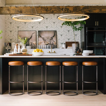 Queer Eye Loft | Victory Hex cement Tile in White + Black