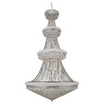 CWI Lighting - Empire 42 Light Down Chandelier With Chrome Finish - Designed with the imposing appeal of a skyscraper, the Empire 42 Light Chandelier can instantly update the look and feel of your space. Once you catch sight of this luxurious light source, a feeling of elegance will wash over you. Meant to be a centerpiece of radiance, this four Tiered down chandelier with glistening crystal draping can certainly take a room's attitude and atmosphere to the next level. Feel confident with your purchase and rest assured. This fixture comes with a one year warranty against manufacturers defects to give you peace of mind that your product will be in perfect condition.
