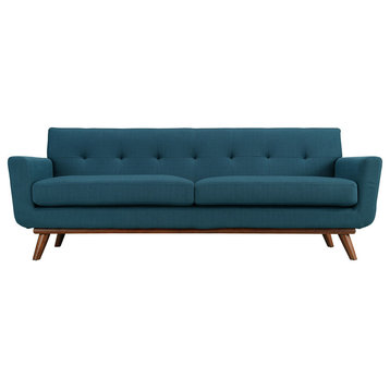 Engage Upholstered Sofa, Azure
