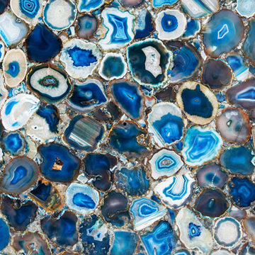 Blue Agate-Aura Semi Precious Stone