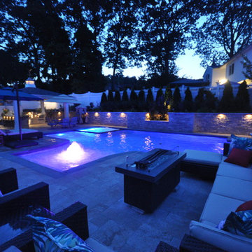 Backyard Design & Installation with Gunite Pool Kings Park NY 11754