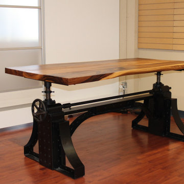 Stunning Industrial Cast Iron Dining Room Table, Conference Table, Office Desk