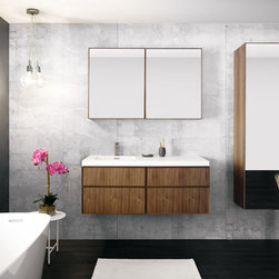 Frame Linea Collection in Walnut Natural - Bathroom Vanities And Sink Consoles