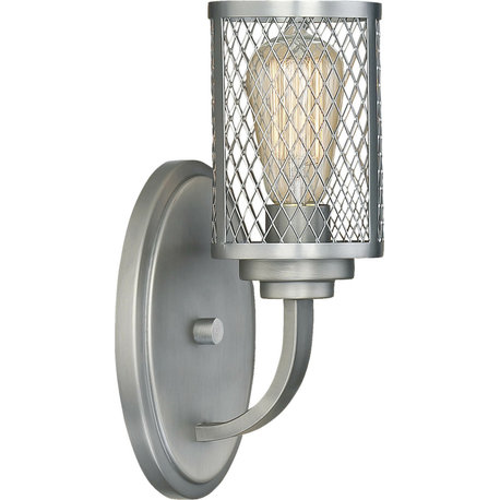 Akron Vanity Light Brushed Pewter, 1-Light